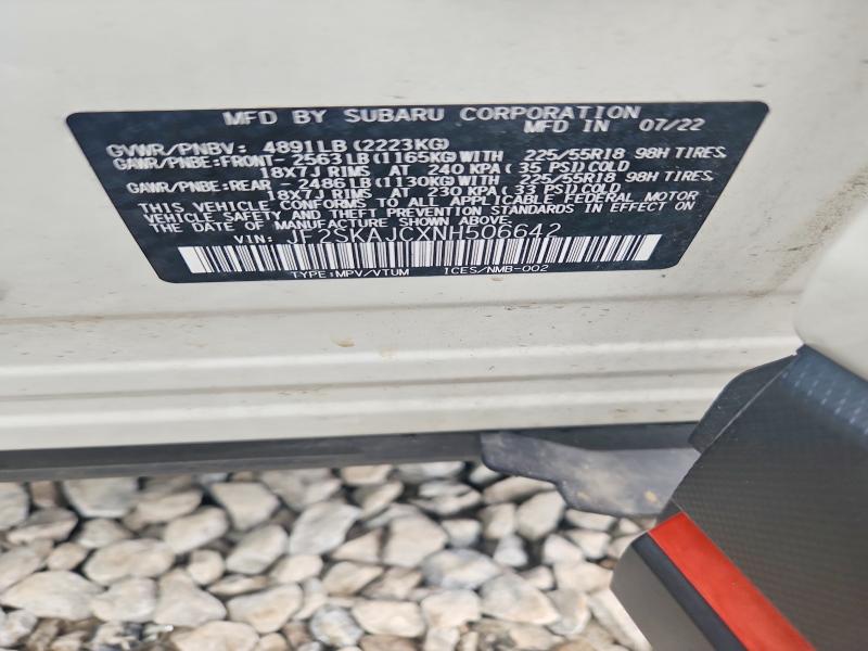 Продаж на аукціоні авто 2022 Subaru Forester, vin: JF2SKAJCXNH506642, номер лоту: 63796986