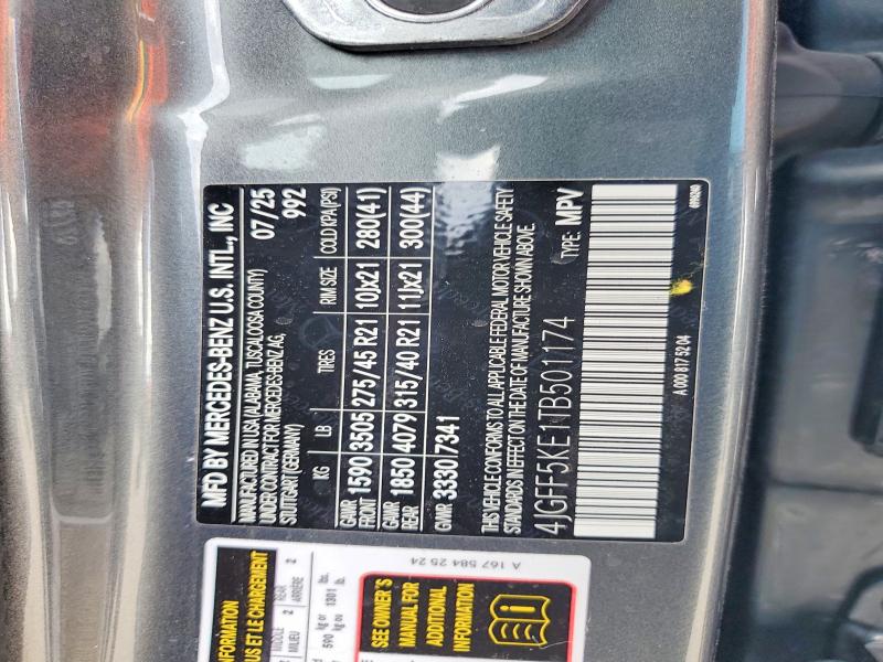 61884676 :رقم المزاد ، 4JGFF5KE1TB501174 vin ، 2026 Mercedes-benz Gls مزاد بيع