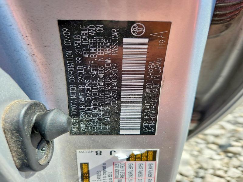 66381836 :رقم المزاد ، JTDKN3DU6A0034079 vin ، 2010 Toyota Prius مزاد بيع