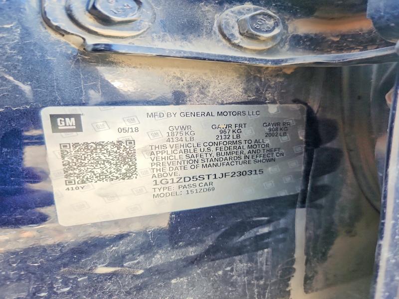 Продаж на аукціоні авто 2018 Chevrolet Malibu, vin: 1G1ZD5ST1JF230315, номер лоту: 66031056