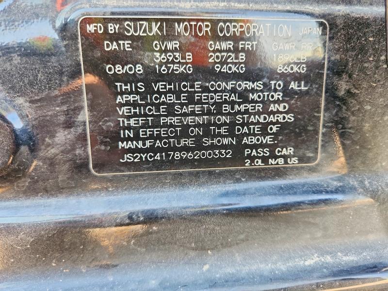 Aukcja sprzedaży 2009 Suzuki Sx4, vin: JS2YC417896200332, numer aukcji: 66770616