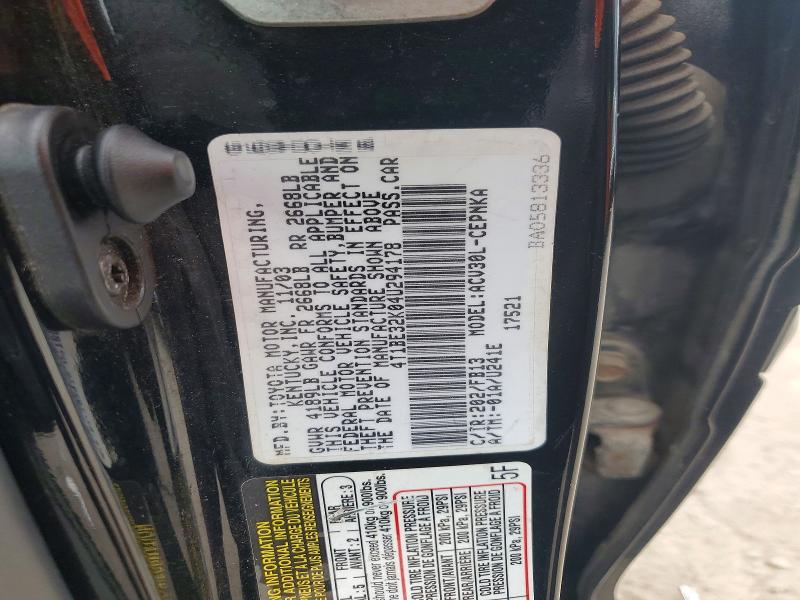 Aukcja sprzedaży 2004 Toyota Camry, vin: 4T1BE32K04U294178, numer aukcji: 64921186