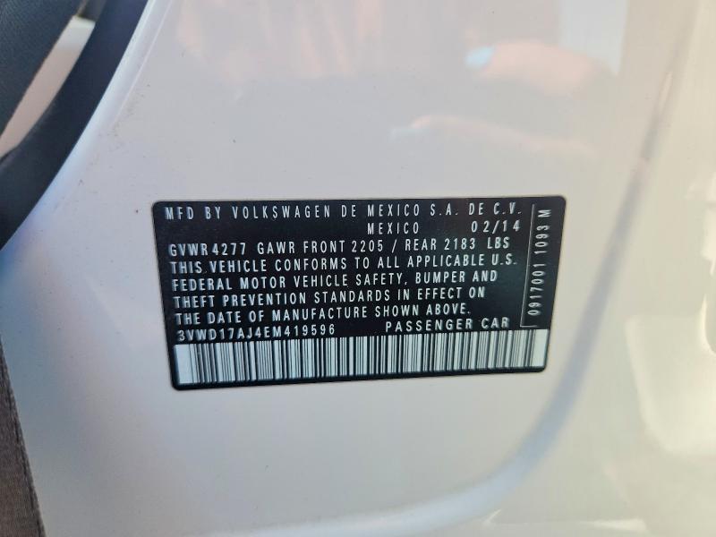 Aukcja sprzedaży 2014 Volkswagen Jetta, vin: 3VWD17AJ4EM419596, numer aukcji: 63778086