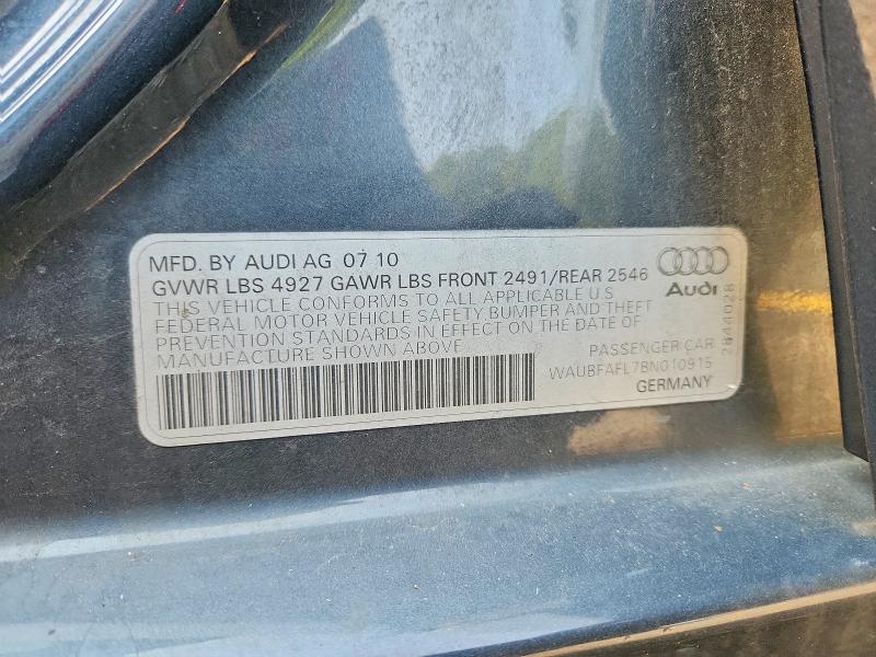 64321766 :رقم المزاد ، WAUBFAFL7BN010915 vin ، 2011 Audi A4 مزاد بيع