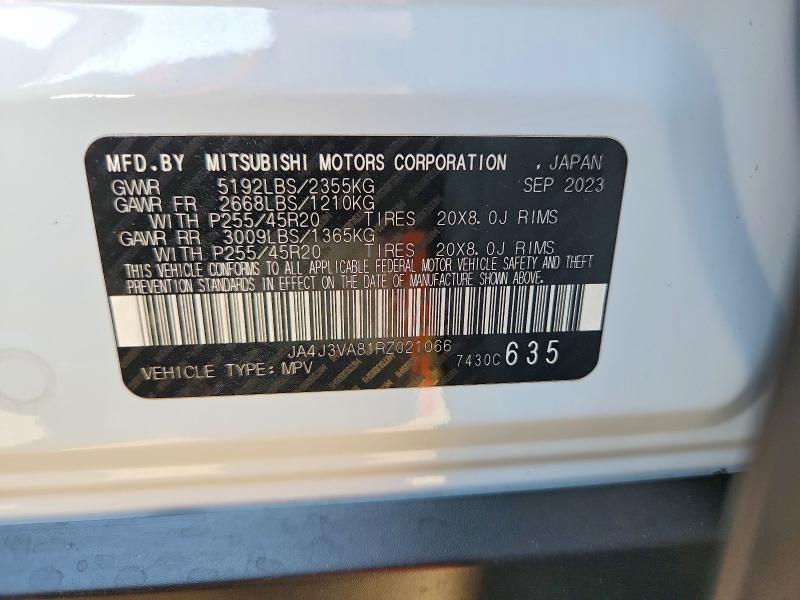 Aukcja sprzedaży 2024 Mitsubishi Outlander, vin: JA4J3VA81RZ021066, numer aukcji: 61451456