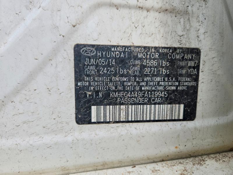 2015 Hyundai Sonata Hybrid მანქანა იყიდება აუქციონზე, vin: KMHEC4A49FA119945, აუქციონის ნომერი: 63699616