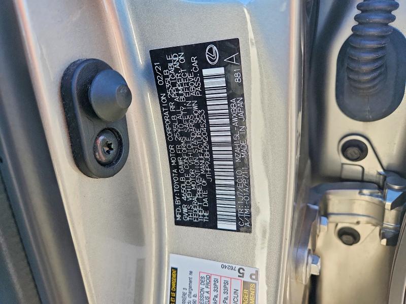 2021 Lexus Ux მანქანა იყიდება აუქციონზე, vin: JTHP9JBH2M2045253, აუქციონის ნომერი: 66251886