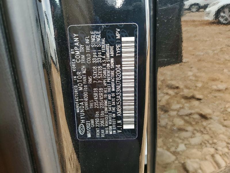 2022 Hyundai Kona მანქანა იყიდება აუქციონზე, vin: KM8K53A33NU782004, აუქციონის ნომერი: 65706716