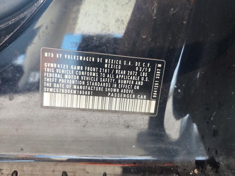 Aukcja sprzedaży 2019 Volkswagen Jetta, vin: 3VWC57BU0KM165681, numer aukcji: 67239686