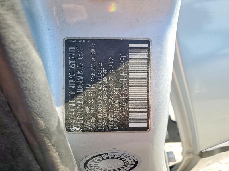 Продаж на аукціоні авто 2001 Bmw X5, vin: WBAFB33561LH23980, номер лоту: 63435106