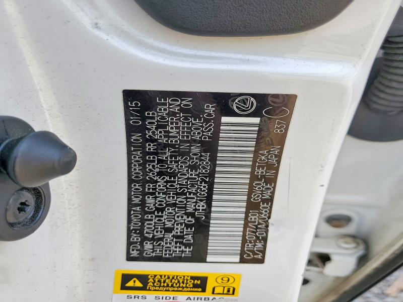 Aukcja sprzedaży 2015 Lexus Es, vin: JTHBK1GG6F2182844, numer aukcji: 63923476