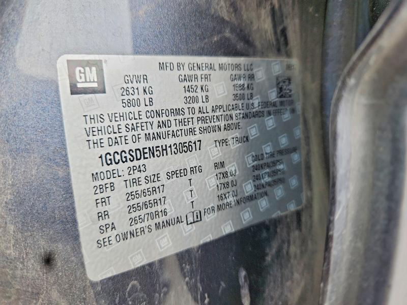 Aukcja sprzedaży 2017 Chevrolet Colorado, vin: 1GCGSDEN5H1305617, numer aukcji: 66744306
