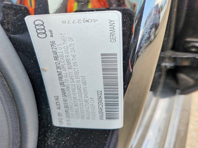 66785706 :رقم المزاد ، WAUGFAFC2GN084322 vin ، 2016 Audi A6 مزاد بيع