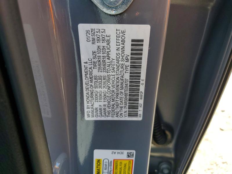 Продаж на аукціоні авто 2026 Honda Cr-v, vin: 7FARS6H88TE084707, номер лоту: 66117436