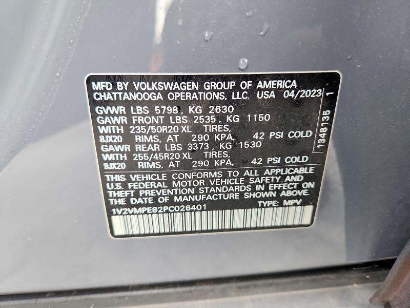 64586576 :رقم المزاد ، 1V2VMPE82PC026401 vin ، 2023 Volkswagen Id.4 مزاد بيع