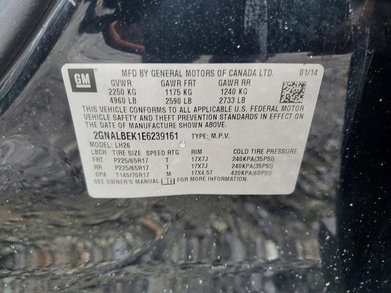 Aukcja sprzedaży 2014 Chevrolet Equinox, vin: 2GNALBEK1E6239161, numer aukcji: 63572566
