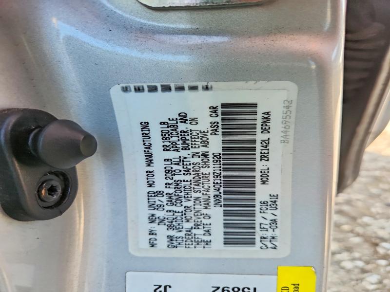 Продаж на аукціоні авто 2009 Toyota Corolla, vin: 1NXBU40E19Z111920, номер лоту: 64440826