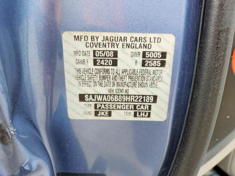 Продаж на аукціоні авто 2009 Jaguar Xf, vin: SAJWA06B89HR22189, номер лоту: 63440086