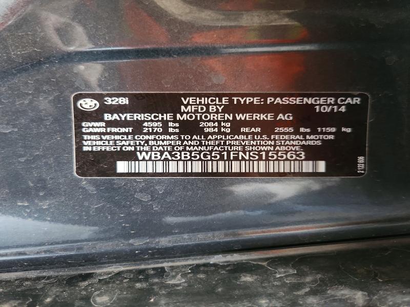 Продаж на аукціоні авто 2015 Bmw 328, vin: WBA3B5G51FNS15563, номер лоту: 65008816