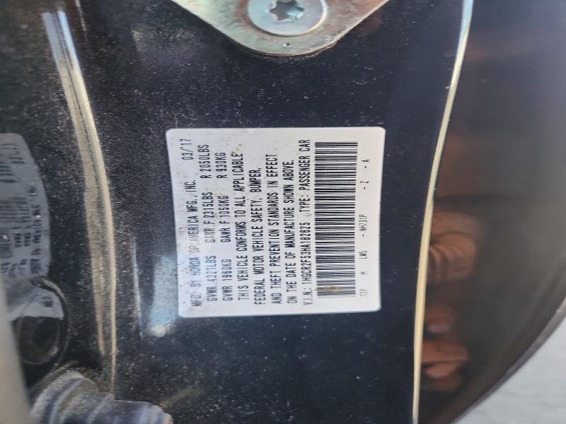2017 Honda Accord მანქანა იყიდება აუქციონზე, vin: 1HGCR2F53HA182625, აუქციონის ნომერი: 66753196
