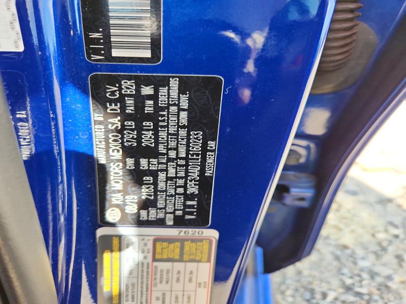 Продажа на аукционе авто 2020 Kia Forte, vin: 3KPF34AD1LE160233, номер лота: 66372506