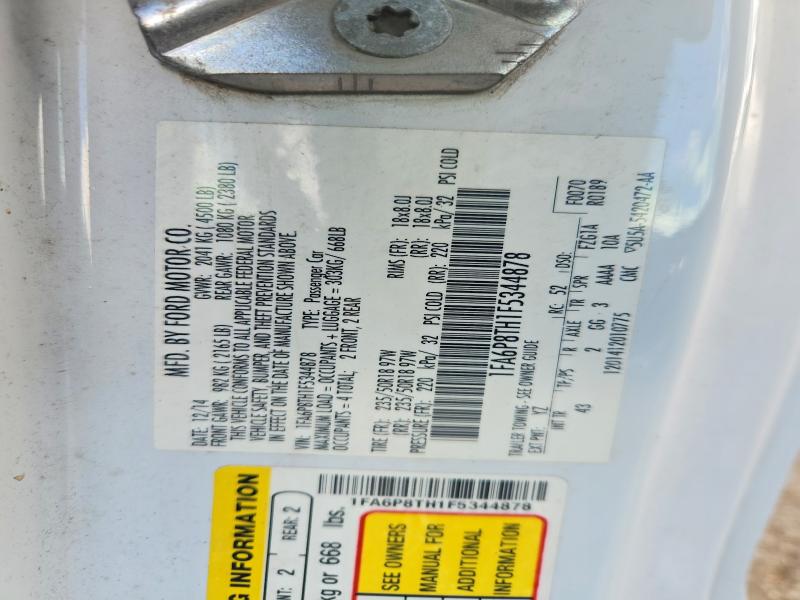 Продажа на аукционе авто 2015 Ford Mustang, vin: 1FA6P8TH1F5344878, номер лота: 64775646