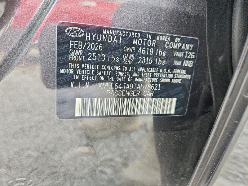 Aukcja sprzedaży 2026 Hyundai Sonata, vin: KMHL64JA9TA578621, numer aukcji: 63886106