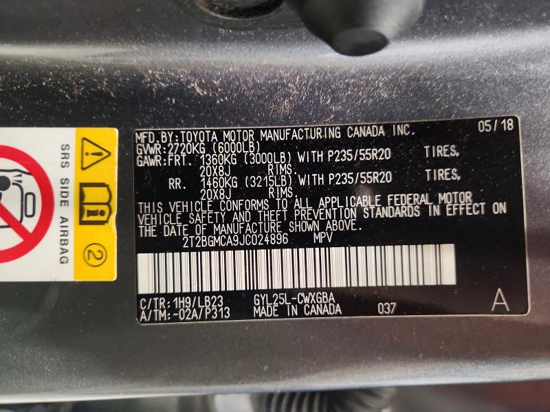 Продажа на аукционе авто 2018 Lexus Rx 450h, vin: 2T2BGMCA9JC024896, номер лота: 67076016