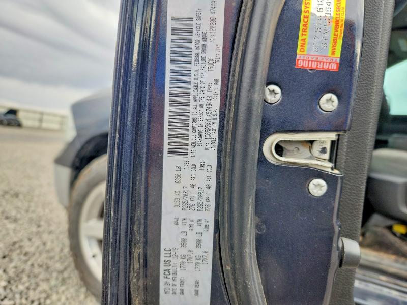 2019 Ram 1500 Classic მანქანა იყიდება აუქციონზე, vin: 1C6RR7KM1KS749443, აუქციონის ნომერი: 66823846