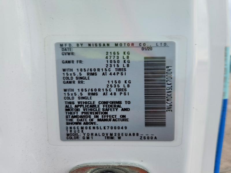 Продажа на аукционе авто 2020 Nissan Nv200, vin: 3N6CM0KN5LK700049, номер лота: 67075316