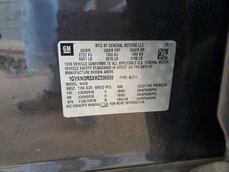 Продаж на аукціоні авто 2017 Cadillac Xt5, vin: 1GYKNDRSXHZ296958, номер лоту: 66343856