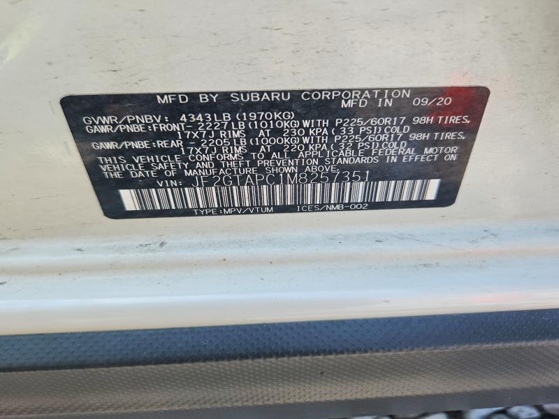 Продажа на аукционе авто 2021 Subaru Crosstrek, vin: JF2GTAPC1M8257351, номер лота: 64150086