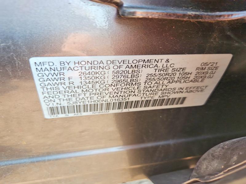 63563246 :رقم المزاد ، 5J8YE1H00NL016351 vin ، 2022 Acura Mdx مزاد بيع