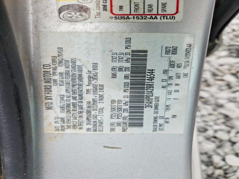 63450256 :رقم المزاد ، 3FAHP0JA2BR146544 vin ، 2011 Ford Fusion مزاد بيع