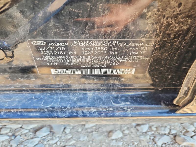 Продаж на аукціоні авто 2016 Hyundai Elantra, vin: 5NPDH4AE4GH737260, номер лоту: 63777326