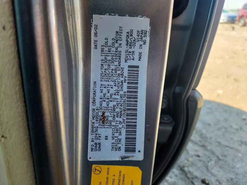 65999976 :رقم المزاد ، JTJHF10U820281569 vin ، 2002 Lexus Rx مزاد بيع