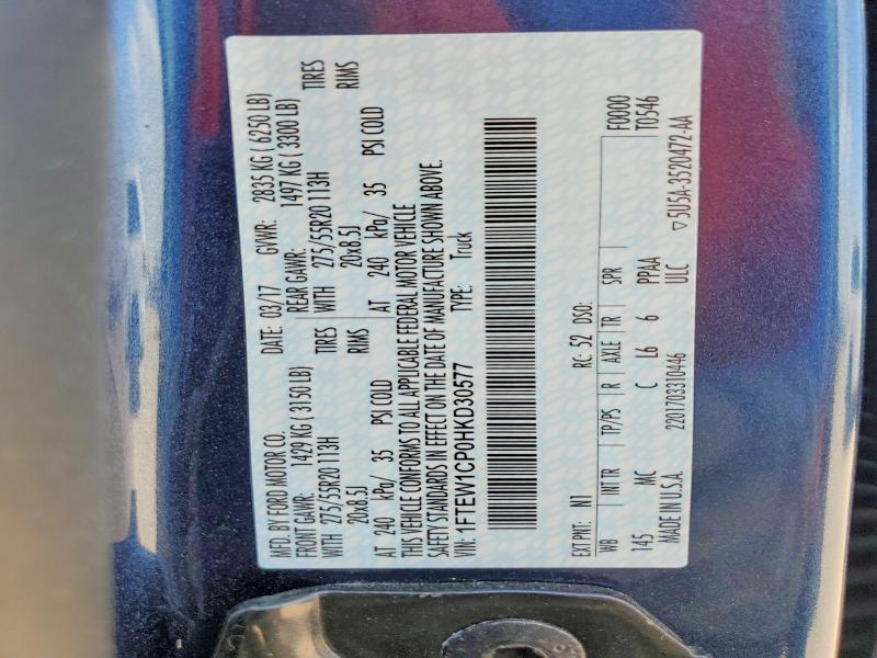 Aukcja sprzedaży 2017 Ford F150, vin: 1FTEW1CP0HKD30577, numer aukcji: 63511416