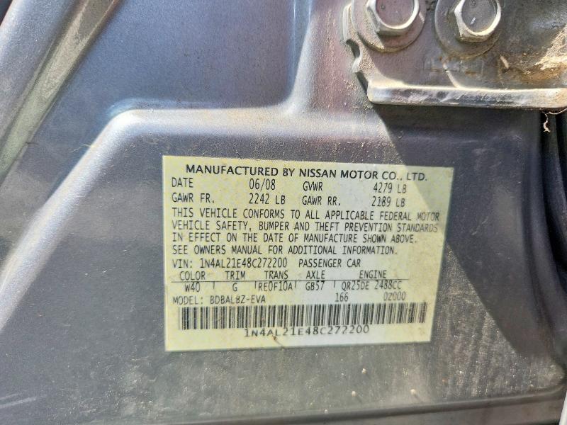 63674966 :رقم المزاد ، 1N4AL21E48C272200 vin ، 2008 Nissan Altima مزاد بيع