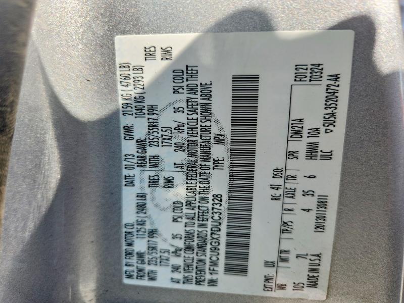 63908106 :رقم المزاد ، 1FMCU9GX7DUC37328 vin ، 2013 Ford Escape مزاد بيع