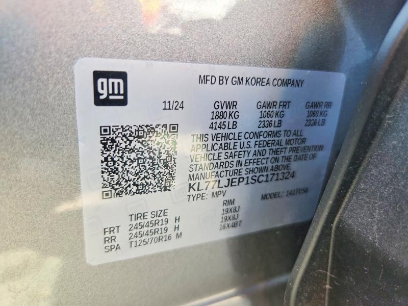 Aukcja sprzedaży 2025 Chevrolet Trax, vin: KL77LJEP1SC171324, numer aukcji: 64786046
