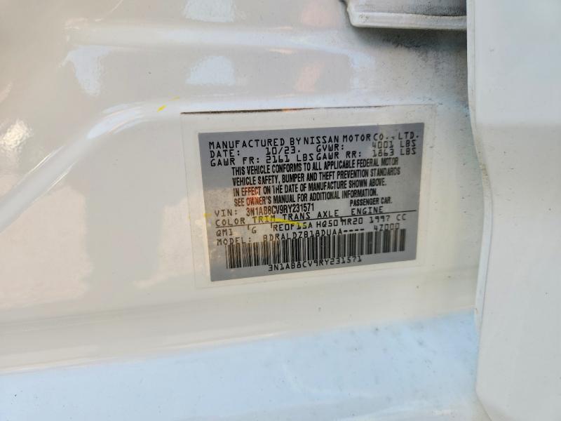 2024 Nissan Sentra მანქანა იყიდება აუქციონზე, vin: 3N1AB8CV9RY231571, აუქციონის ნომერი: 66169086