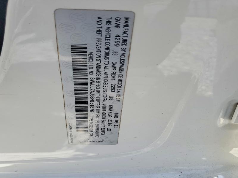 Продаж на аукціоні авто 2011 Volkswagen Jetta, vin: 3VWLL7AJ3BM131876, номер лоту: 65371166