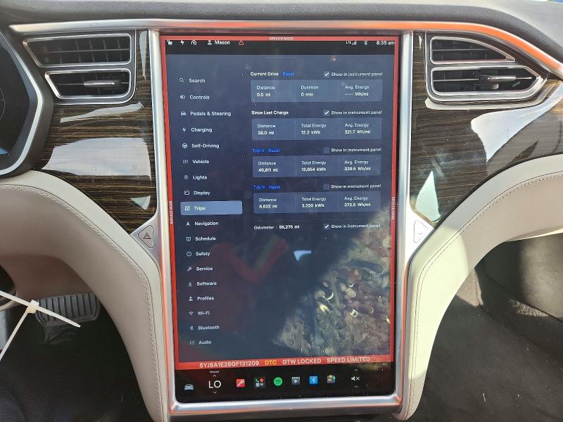 63843376 :رقم المزاد ، 5YJSA1E28GF131209 vin ، 2016 Tesla Model S مزاد بيع