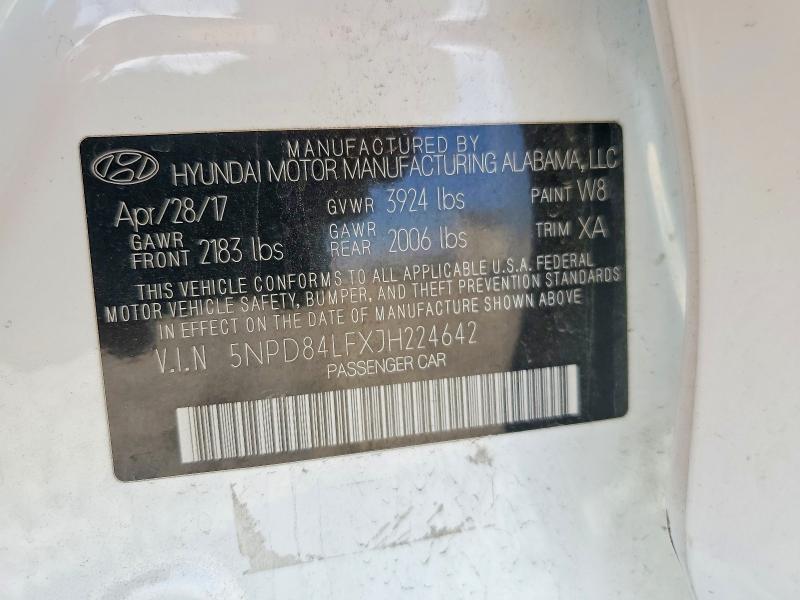 Продаж на аукціоні авто 2018 Hyundai Elantra, vin: 5NPD84LFXJH224642, номер лоту: 64803326