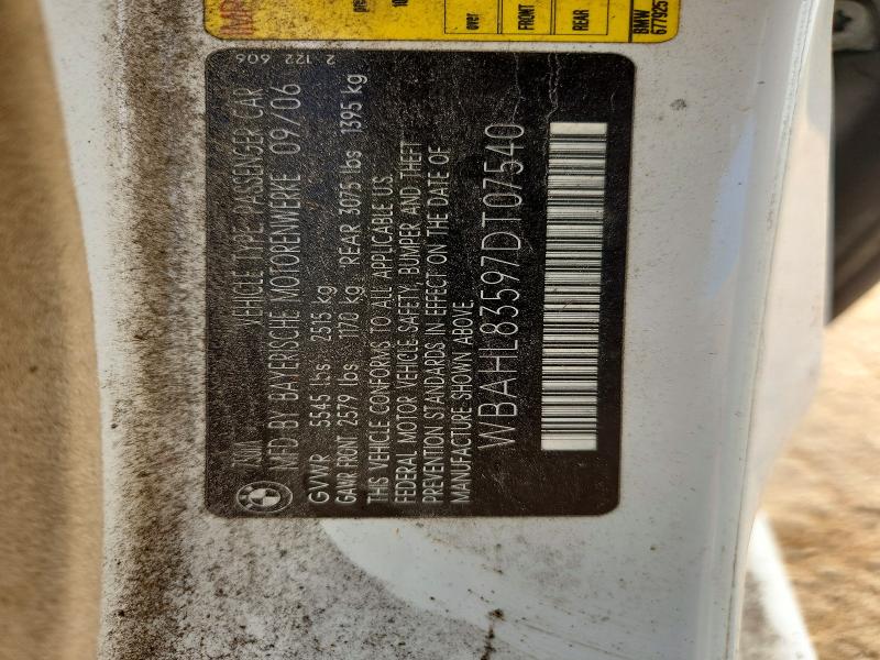 66590786 :رقم المزاد ، WBAHL83597DT07540 vin ، 2007 Bmw 750 مزاد بيع