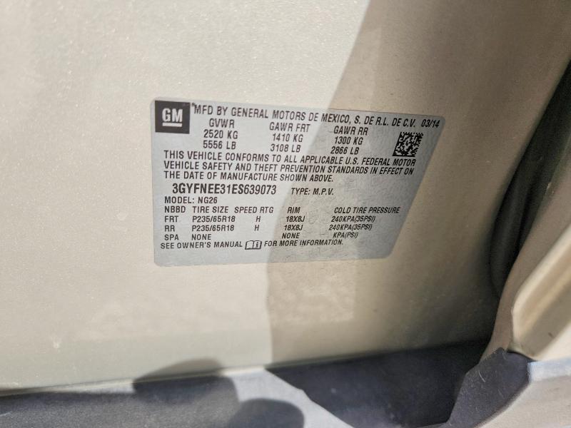 Продаж на аукціоні авто 2014 Cadillac Srx, vin: 3GYFNEE31ES639073, номер лоту: 66228786