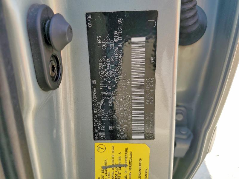 66213086 :رقم المزاد ، JTJGW31U760003547 vin ، 2006 Lexus Rx مزاد بيع