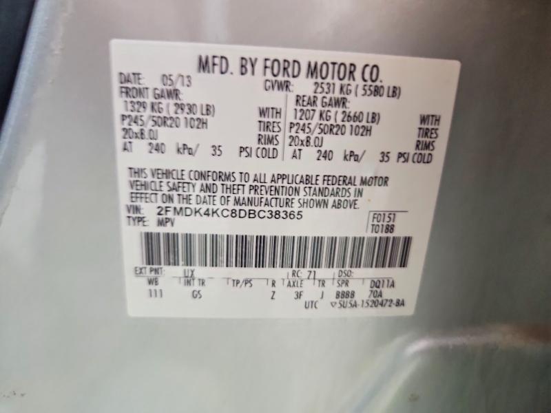 Aukcja sprzedaży 2013 Ford Edge, vin: 2FMDK4KC8DBC38365, numer aukcji: 65045726