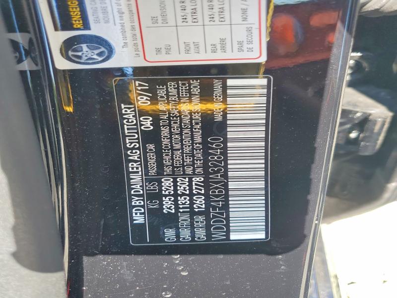 63510466 :رقم المزاد ، WDDZF4KBXJA328460 vin ، 2018 Mercedes-benz E مزاد بيع