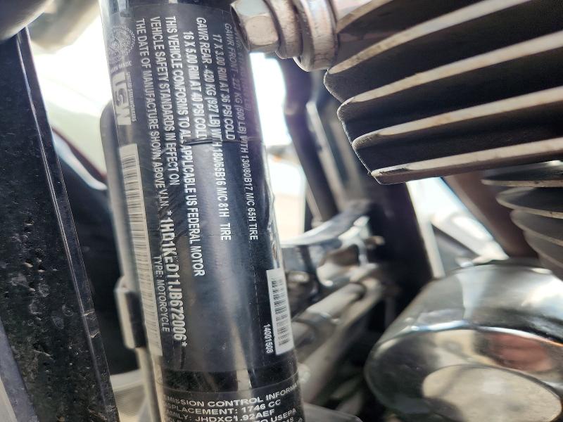 Aukcja sprzedaży 2018 Harley-davidson Flhtk, vin: 1HD1KED11JB672006, numer aukcji: 66454916
